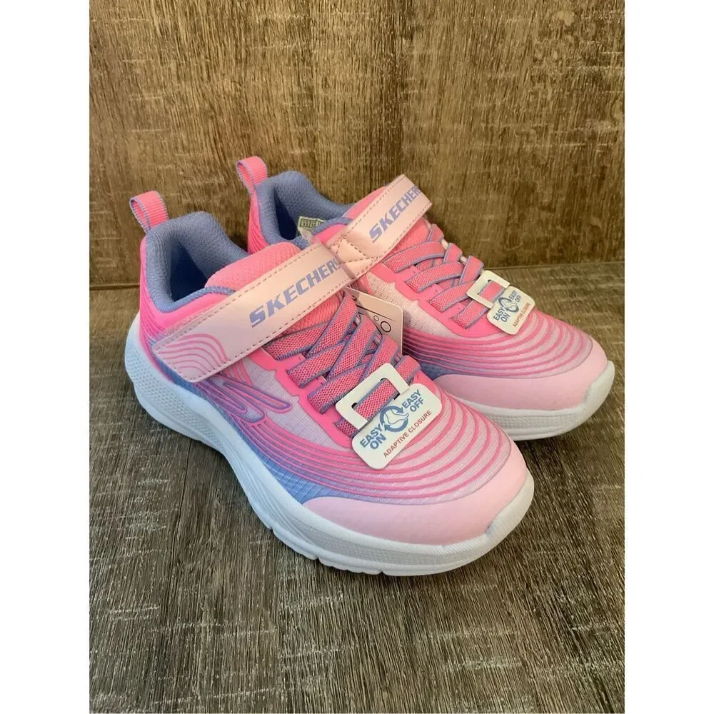 Skechers Girls Kids  Size11 Microspec Advance Hook & Loop Sneakers